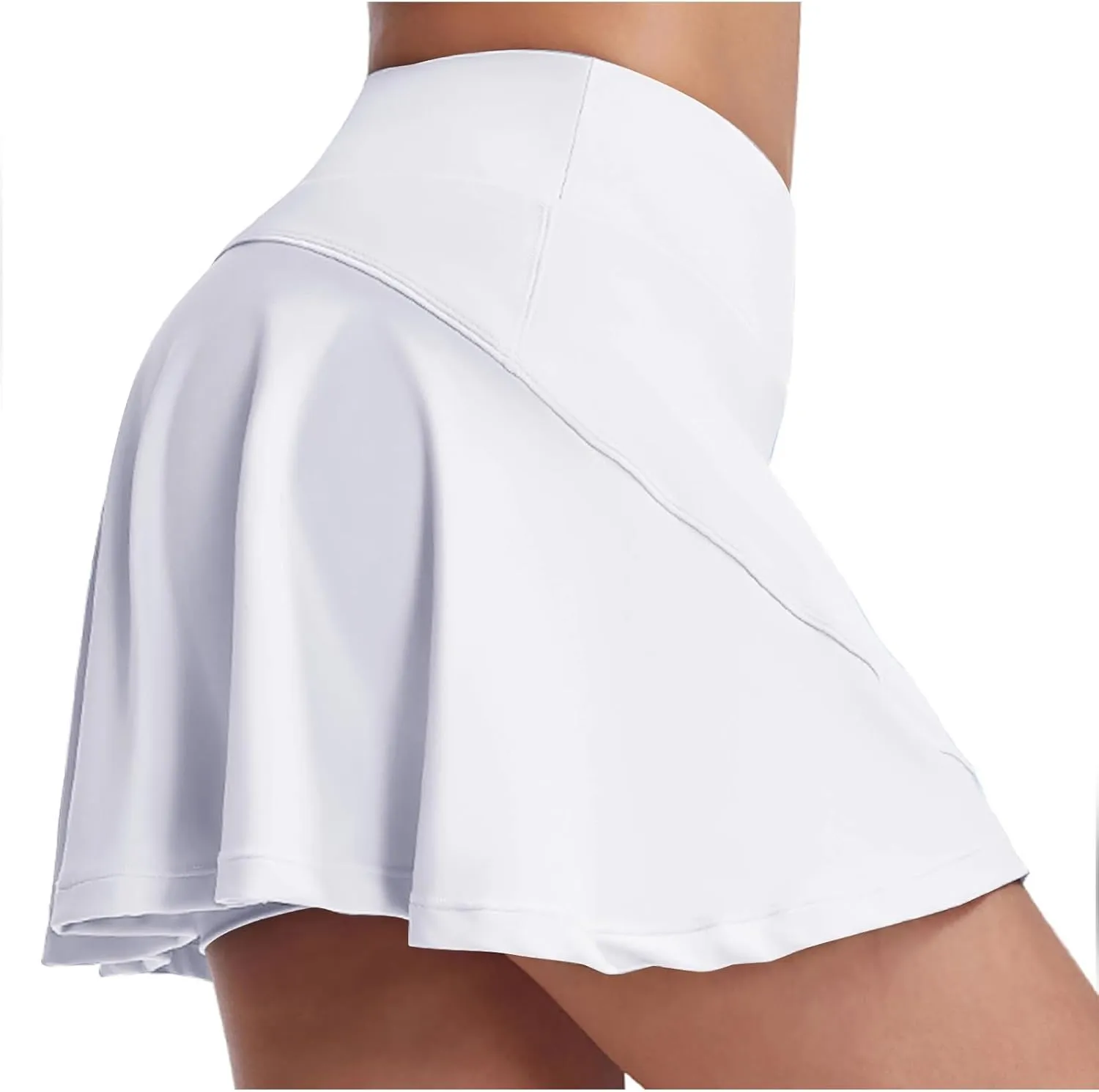 Skorts for Woman Quick Dry Ruffle Yoga Skirt with Built-in Shorts Summer Gym Athletic Skort Ladies Running Clothes