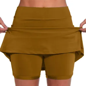 Skorts for Women 2025 High Waisted Tummy Control Yoga Shorts Dressy Casual Athletic Tennis Mini Skirts with Pockets