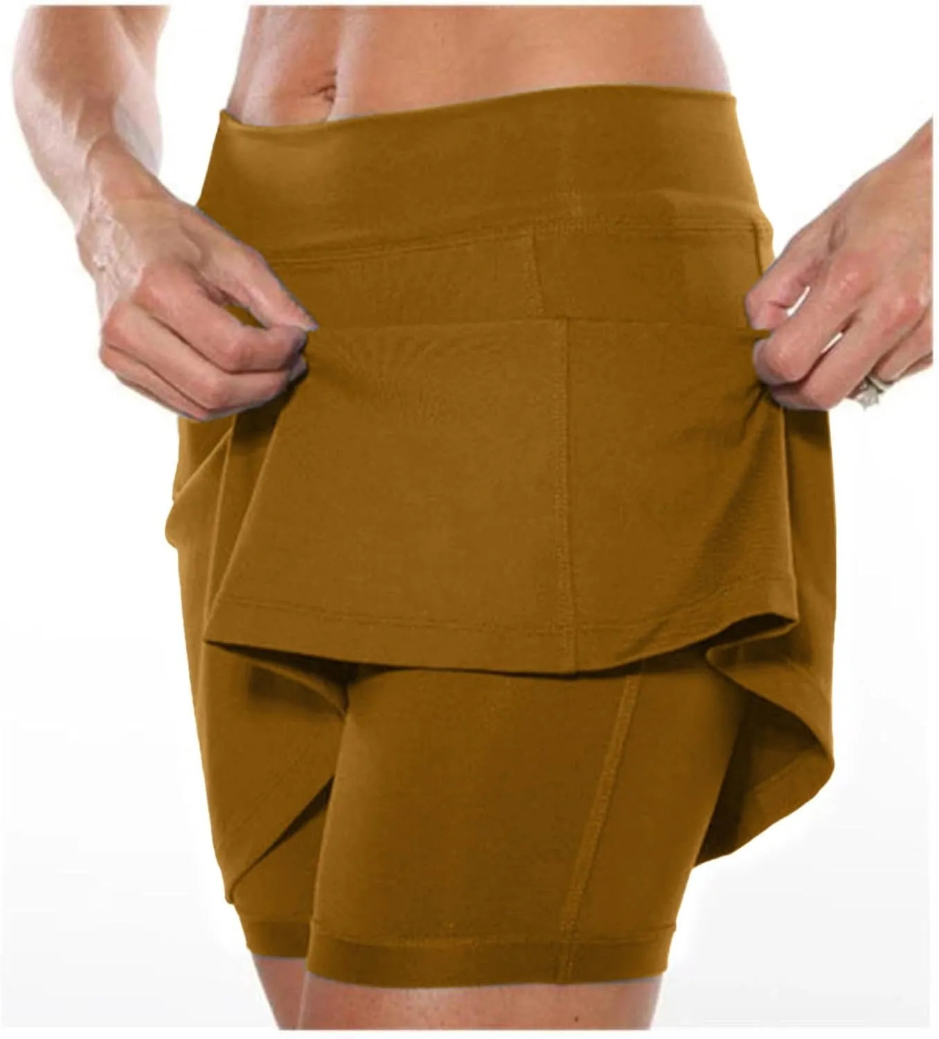 Skorts for Women 2025 High Waisted Tummy Control Yoga Shorts Dressy Casual Athletic Tennis Mini Skirts with Pockets