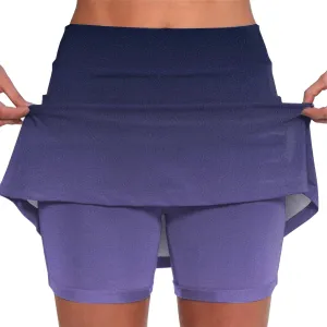 Skorts for Women Plus Size Casual Floral Print Athletic Golf Tennis Short Skirts 2025 Summer Skort with Pockets