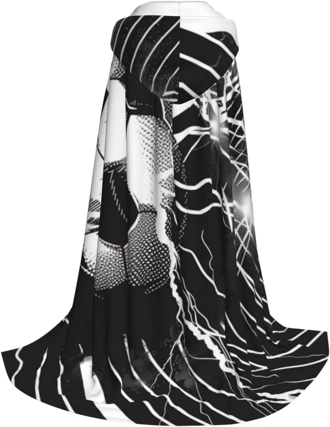 Soccer Halloween Cape For Teenagers, Hooded Cloak Long Cape Costume Cloak For Party Or Cosplay
