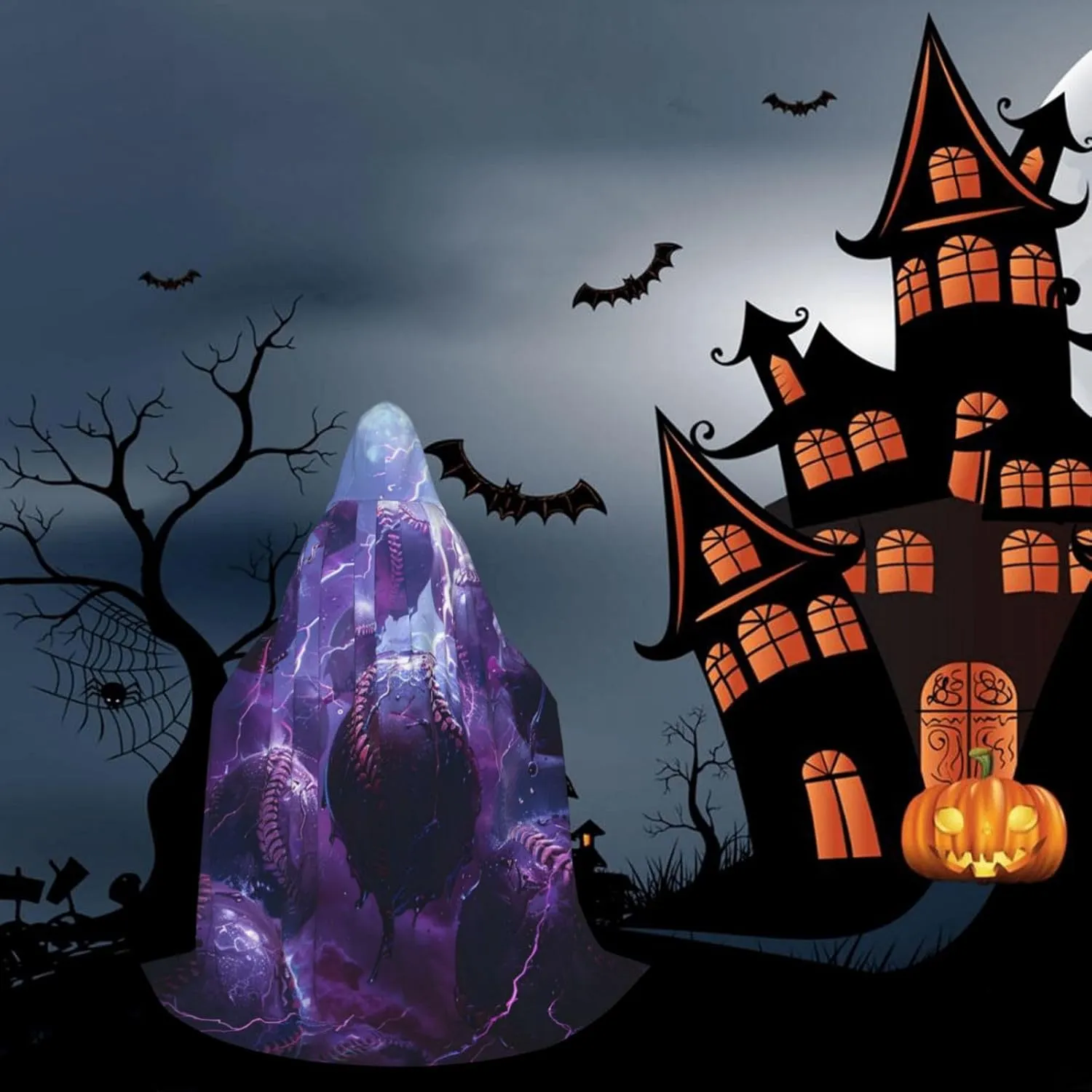 Soccer Halloween Cape For Teenagers, Hooded Cloak Long Cape Costume Cloak For Party Or Cosplay