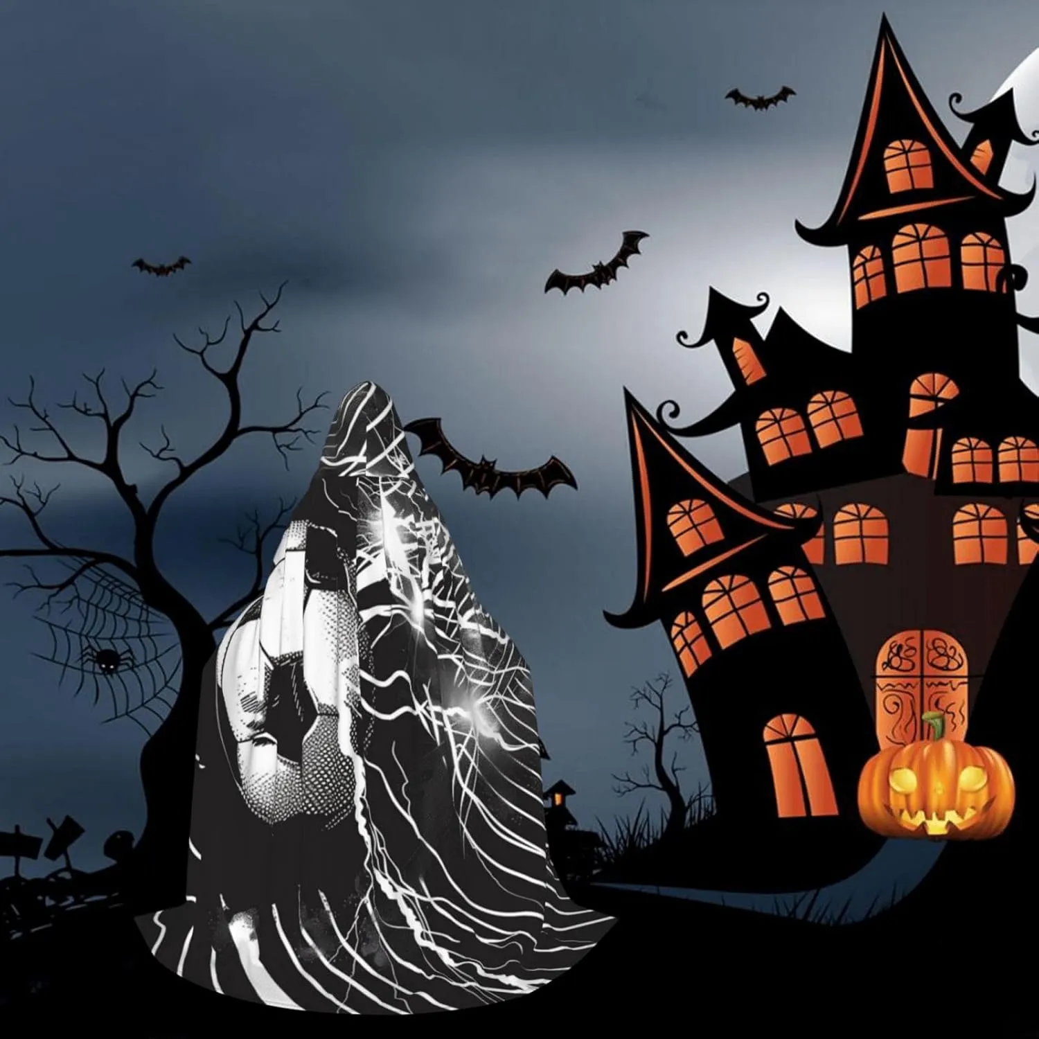 Soccer Halloween Cape For Teenagers, Hooded Cloak Long Cape Costume Cloak For Party Or Cosplay