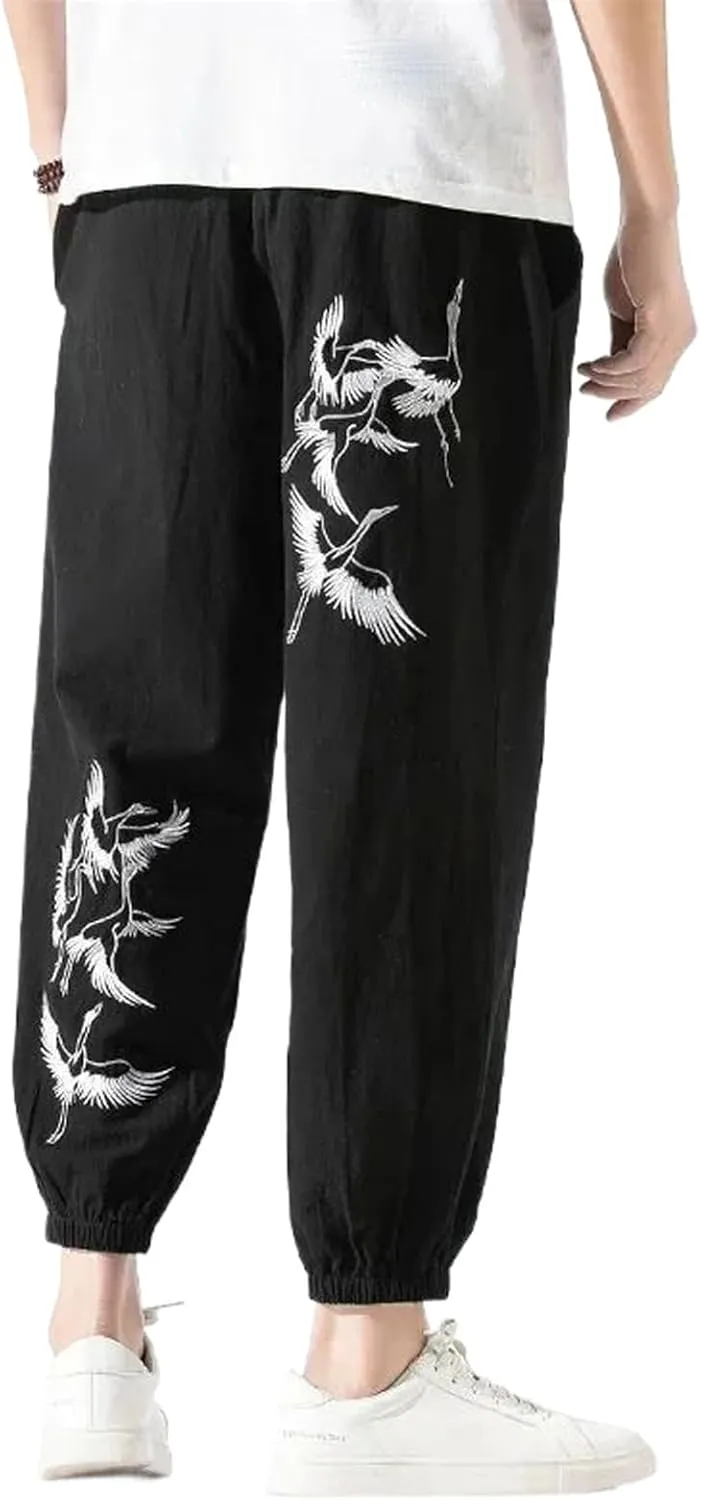 Spring Men Pants Hip Hop Harem Wide Leg Trousers Mens Fitness Chinese Taichi Pants Sweatpants