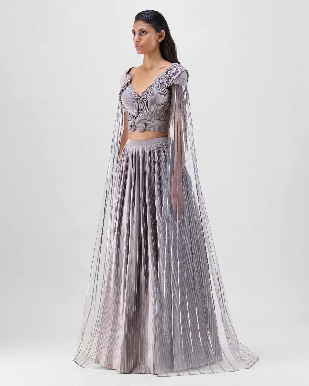 Steel Structured Strata Skirt Set