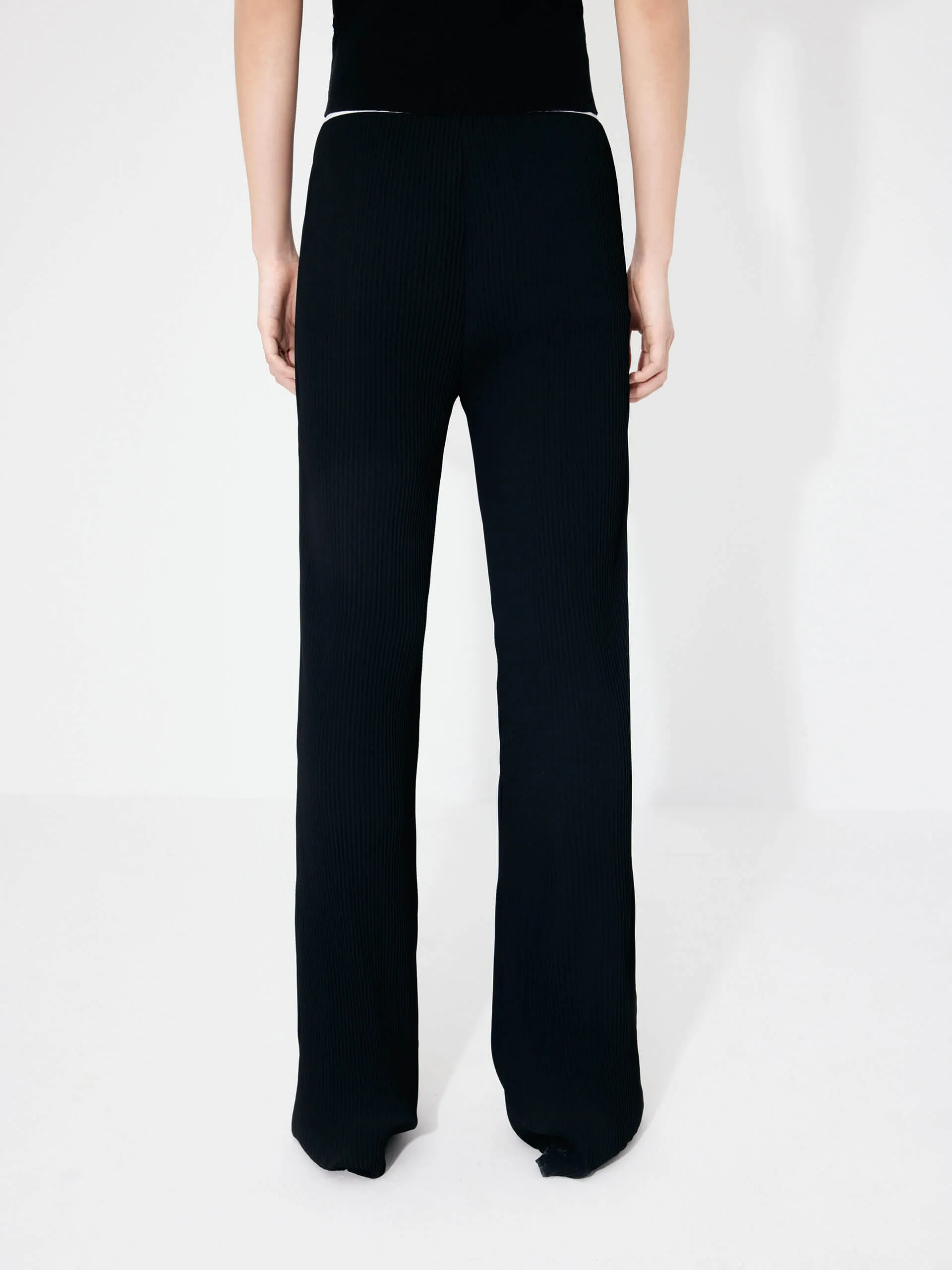 Structured Contrast Detail Pants
