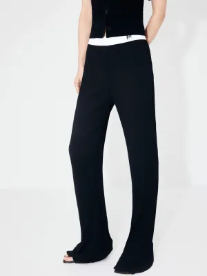 Structured Contrast Detail Pants