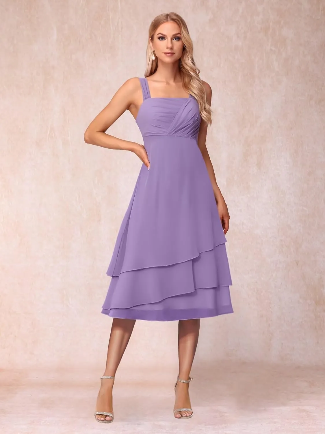 Stylefun Women's Mother of The Bride Dress for Wedding 2025 with Jacket 2 Piece Chiffon Formal Evening Dress CYM312