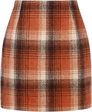 Sweater Dress for Women 2025 Mini Plaid Skirts for Women High Waisted Fall Winter Warm Pencil Short Stretchy Skirt
