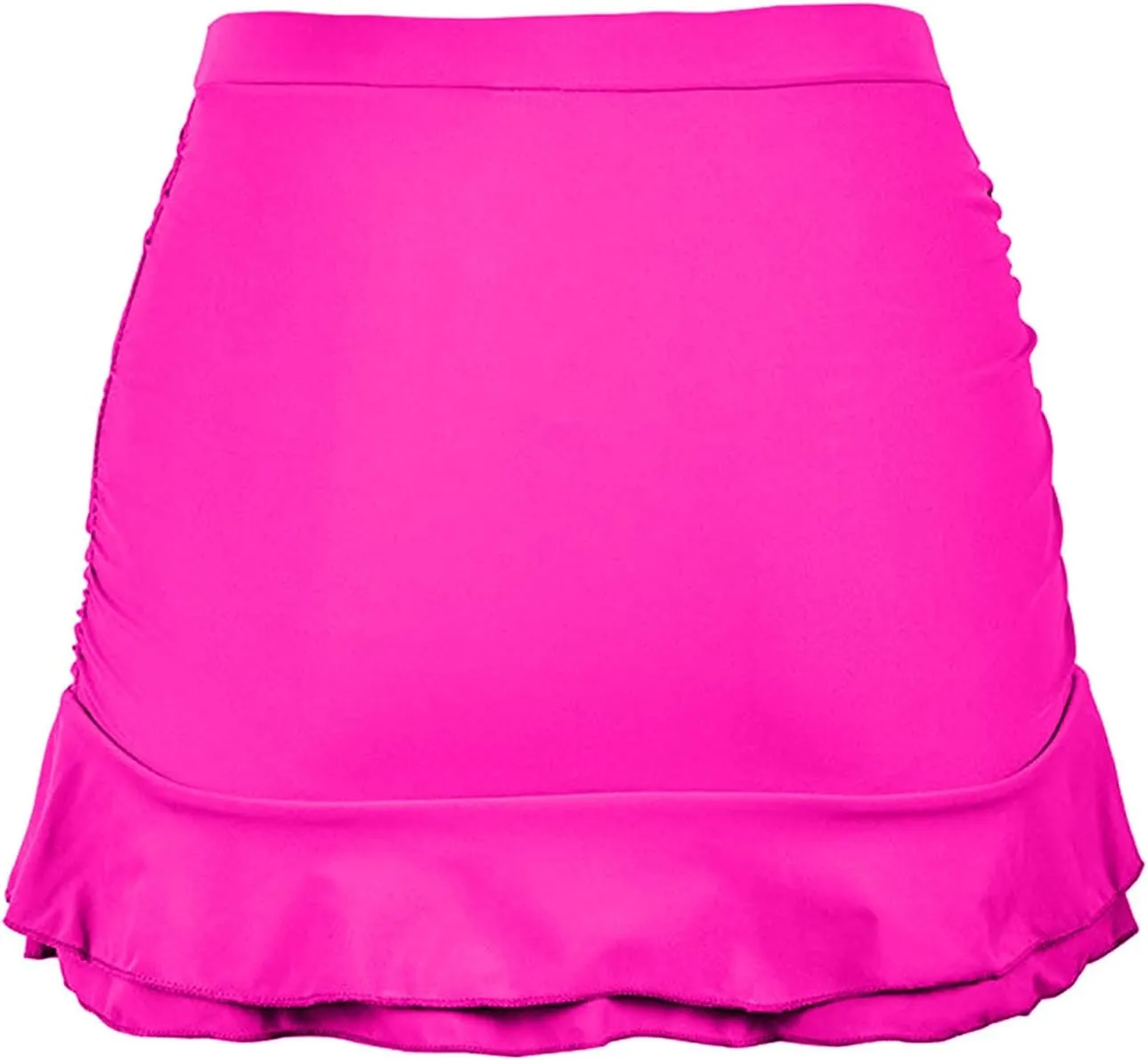 Swim Skirt for Women Bathing Suit Bottoms High Waisted Ruched Skirt Swimsuits with Built in Brief Skirt Athletic