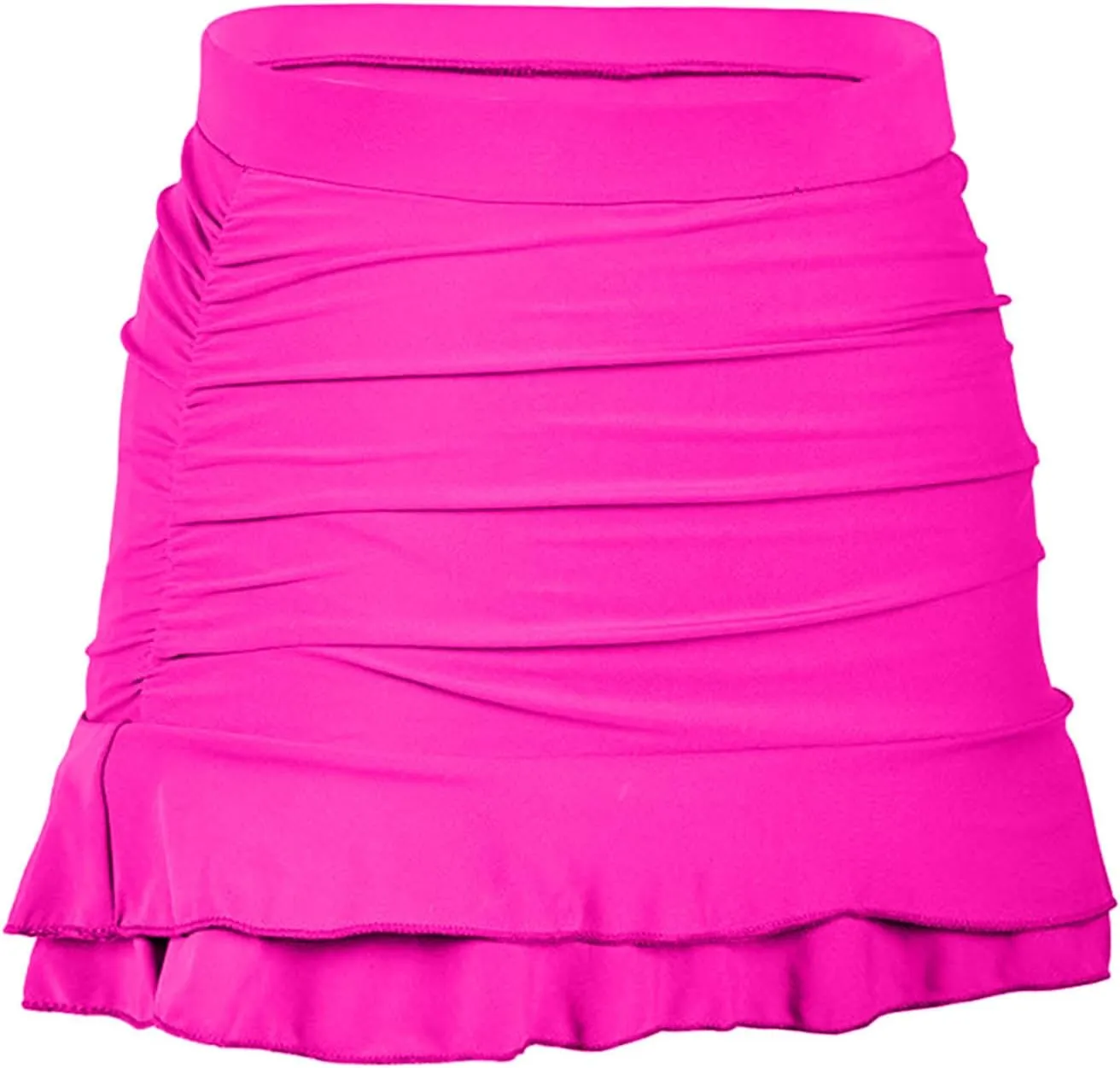 Swim Skirt for Women Bathing Suit Bottoms High Waisted Ruched Skirt Swimsuits with Built in Brief Skirt Athletic