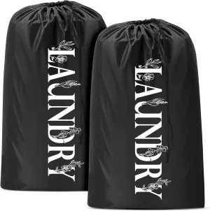 Sylfairy Laundry bags, 2 Pack Travel Laundry Bag for Dirty Clothes with Drawstring, Heavy Duty Laundry Bag for Traveling Camping, Easy Fit a Laundry Hamper or Basket Travel Essentials