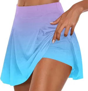 TANGNADE Womens Pleated Skorts Plus Size Skorts for Women High Waist Athletic Sports Pants Skirt Casual Strecthy Shorts