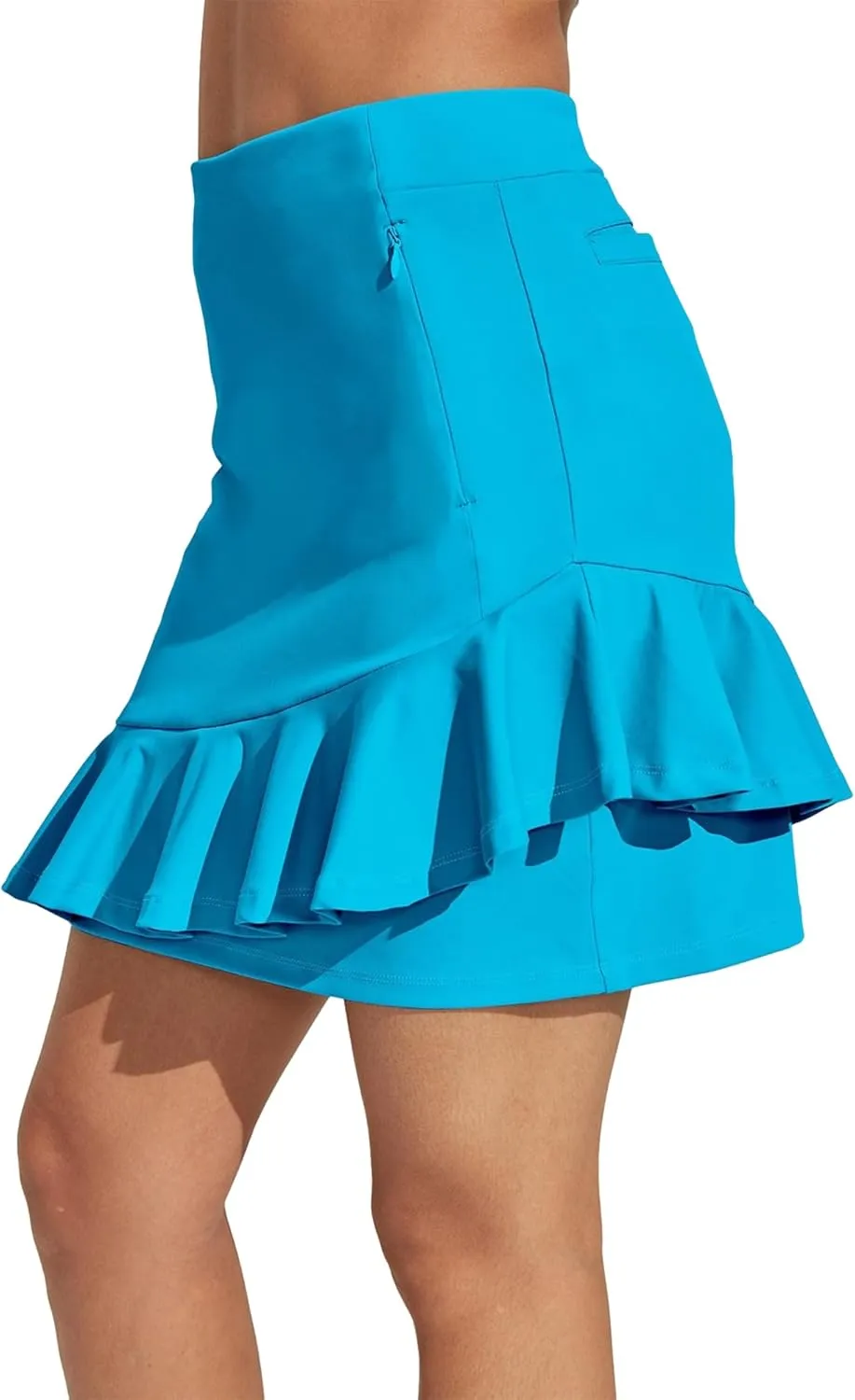 Tennis Skirt for Women 17"/19" High Waisted Womens Golf Skirts with Shorts Pockets Ruffle Pleated Athletic Skorts