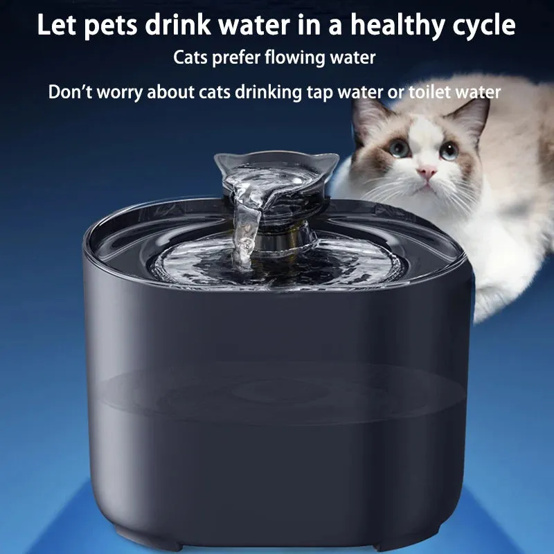 USB Electric Cat Water Fountain with Filter and Quiet Operation