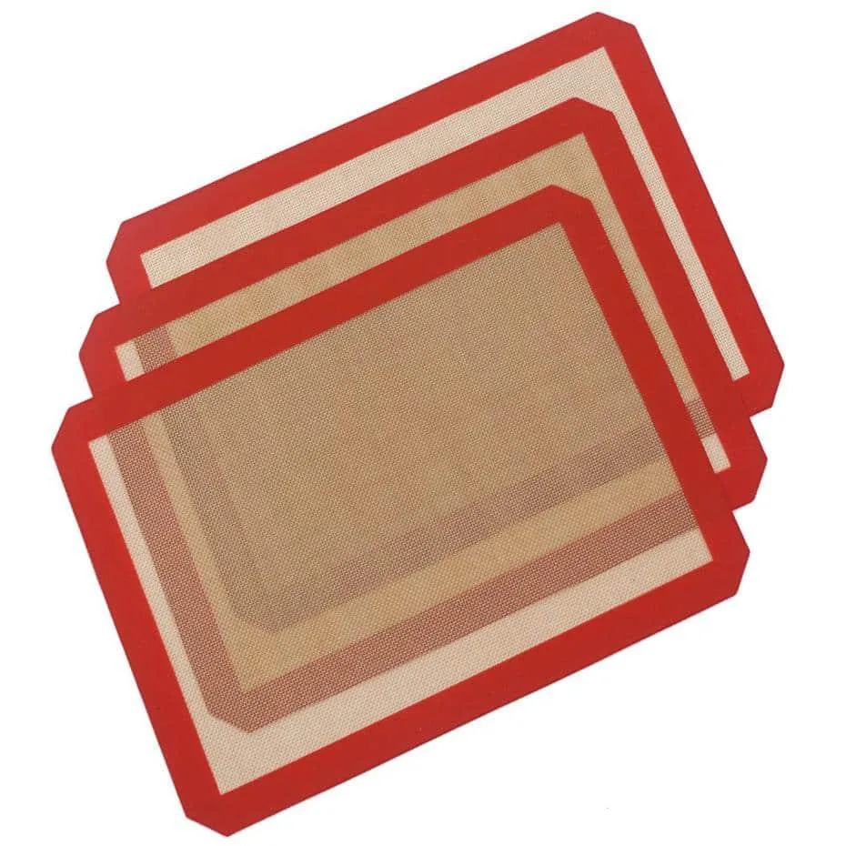 Useful Heat-Resistant Non-Stick Eco-Friendly Silicone Baking Mats Set