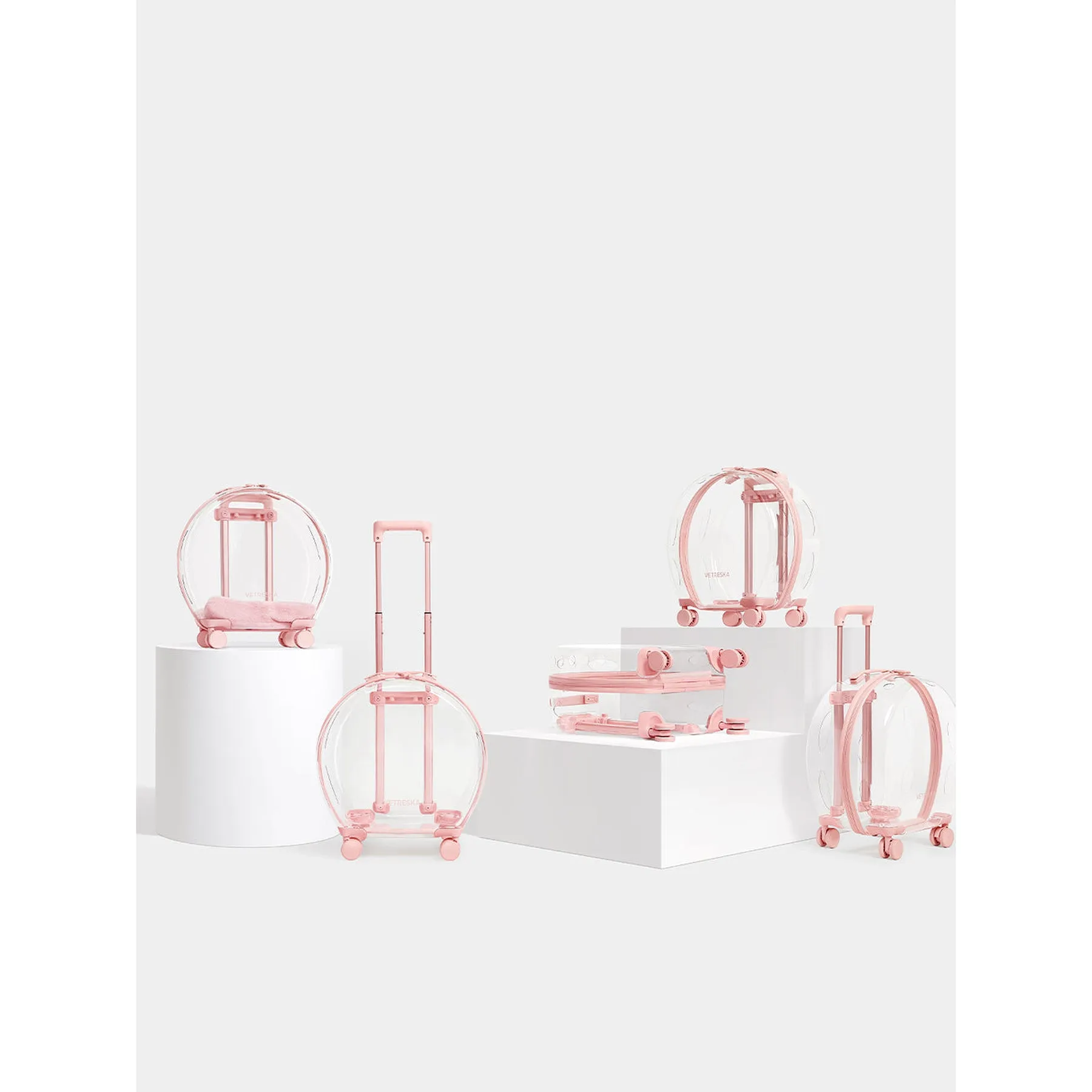VETRESKA BUBBLE PET CARRIER - PINK