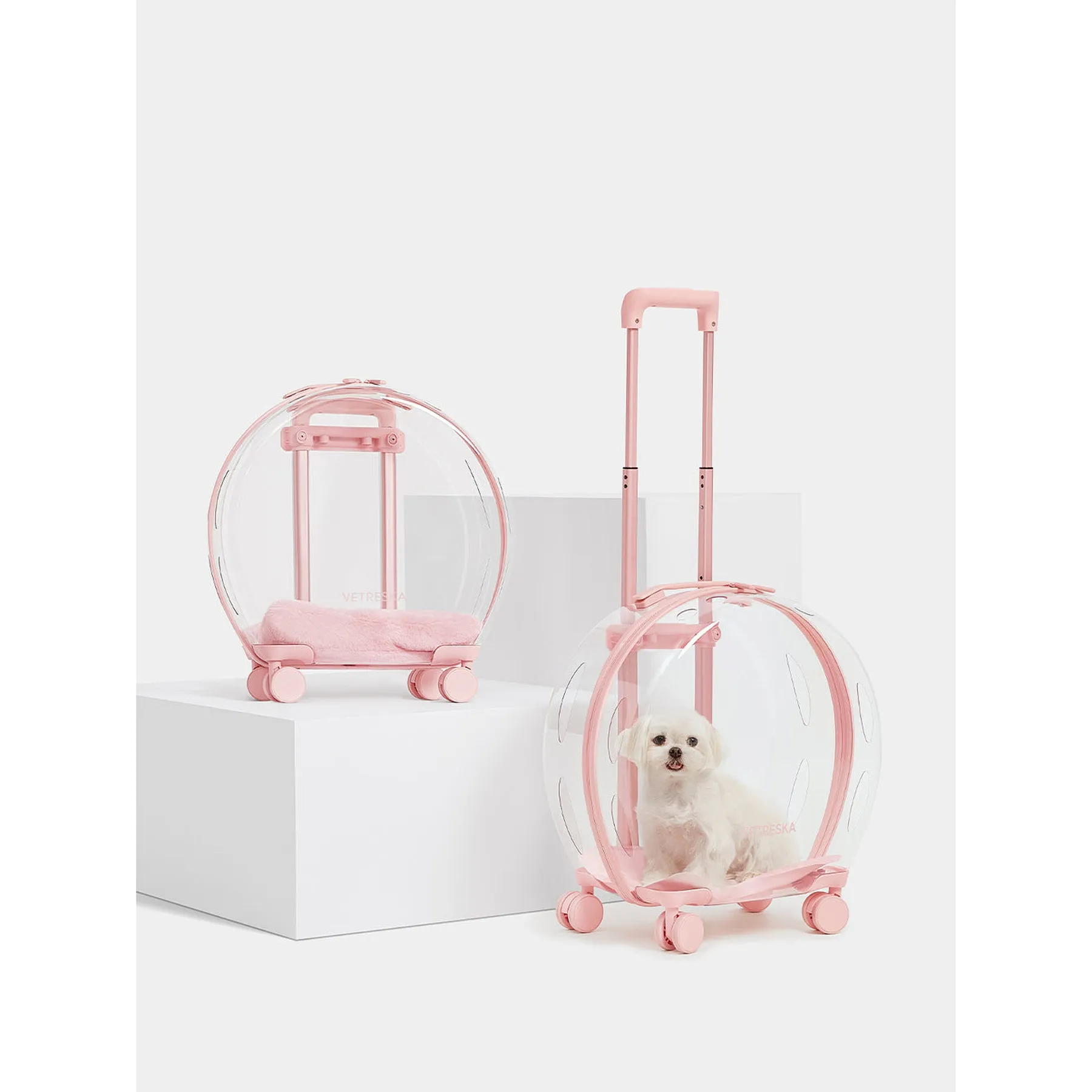 VETRESKA BUBBLE PET CARRIER - PINK