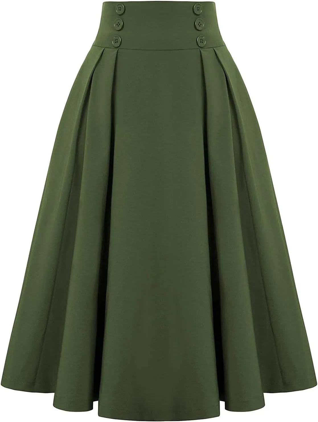 with Pockets Skirt Skirt Women Fashion High Pleated Waist Vintage Casual Skirt Fashion Skirt Set