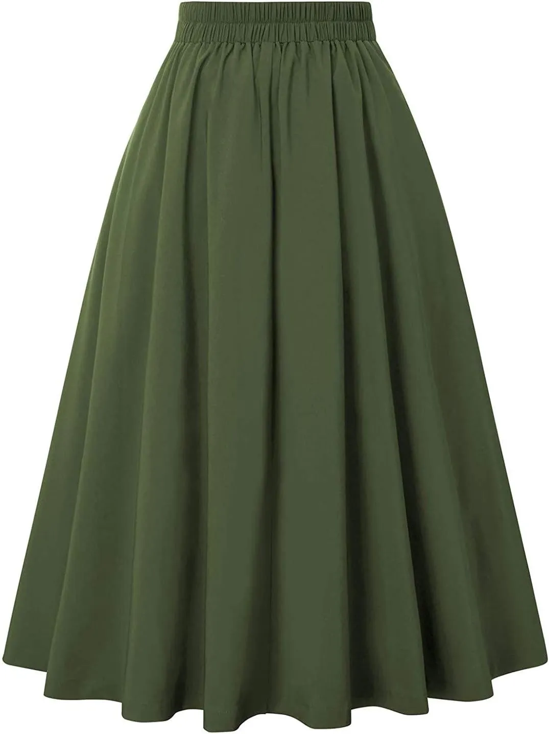 with Pockets Skirt Skirt Women Fashion High Pleated Waist Vintage Casual Skirt Fashion Skirt Set