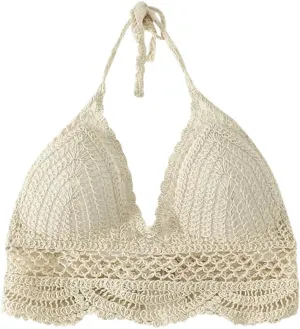 Woman Crochet Tank Tops Women Corset Tanks Crop Camisole Summer Beach Knit Camis Built in Bra