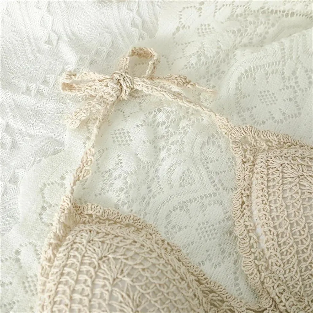 Woman Crochet Tank Tops Women Corset Tanks Crop Camisole Summer Beach Knit Camis Built in Bra