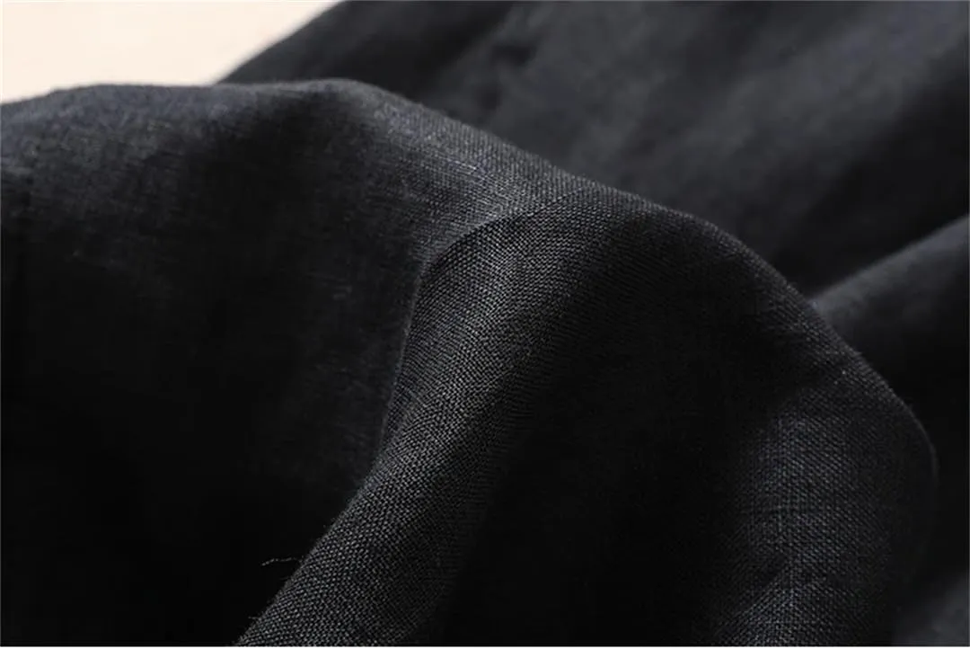 Women Casual Simple Style Pants Loose Comfortable Cotton Pants Ankle-Length Harem Pants