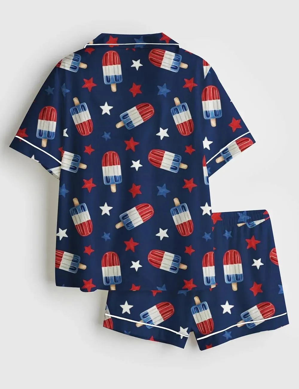 Women Easter Pajamas Set Cute Bunny Button Down Shirt and Shorts 2 Piece Pj Set Y2K Easter Outfits