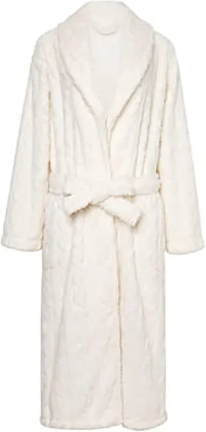 Women Fuzzy Pajama Set Soft Plush Long Bath Robe and Fleece Pants 2 Piece Sleepwear Loungewear Housecoat