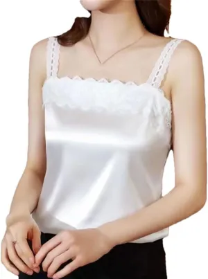 Women Slim-Fit Camisole Summer Casual Street Tanks Tops Lightweight Sleeveless Beach Vest