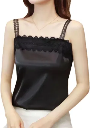 Women Slim-Fit Camisole Summer Casual Street Tanks Tops Lightweight Sleeveless Beach Vest