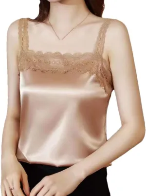 Women Slim-Fit Camisole Summer Casual Street Tanks Tops Lightweight Sleeveless Beach Vest
