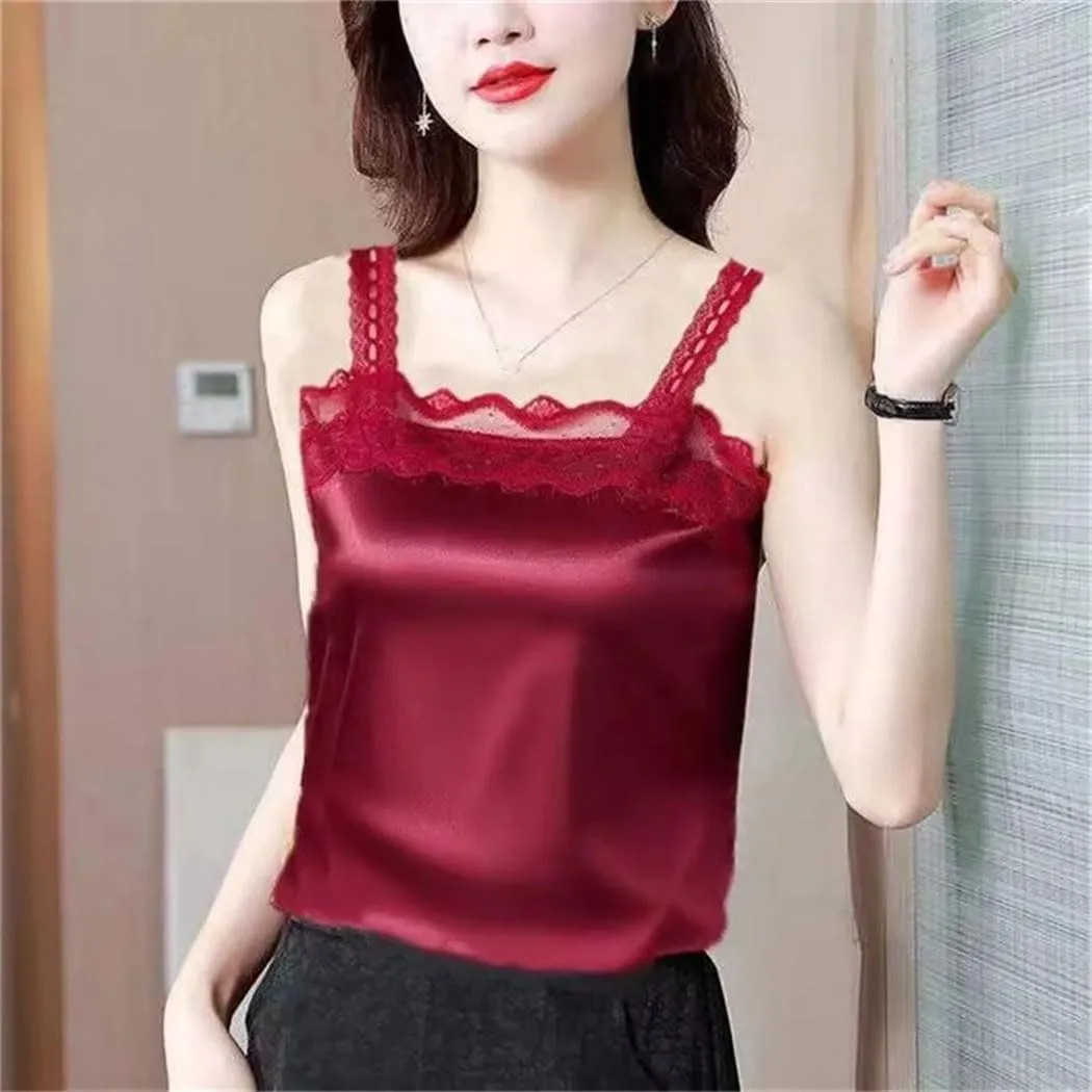 Women Slim-Fit Camisole Summer Casual Street Tanks Tops Lightweight Sleeveless Beach Vest