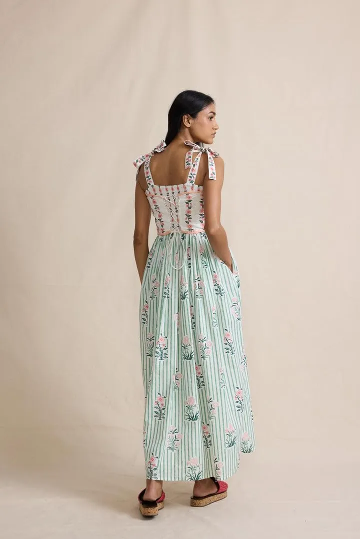 Women Strapless Going Out Long Dress Adjustable Strap Shirred Chest Maxi Boho Dress