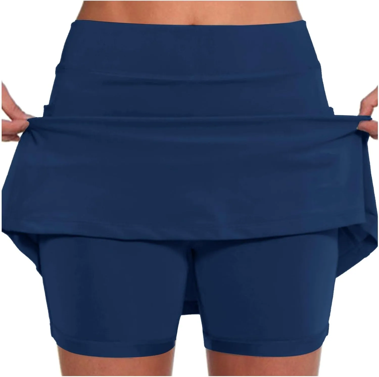 Women Tennis Skirt with Shorts High Waisted Stretchy Golf Skorts with Pockets Casual Athletic Skirts