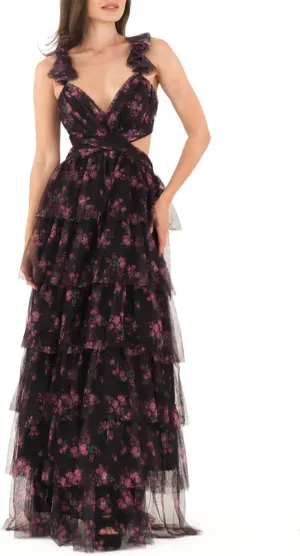 Women Y2k Boho Floral Maxi Dress Sleeveless Ruffle Ruched Backless Tie Tiered Flowy Long Sundress Summer Streetwear