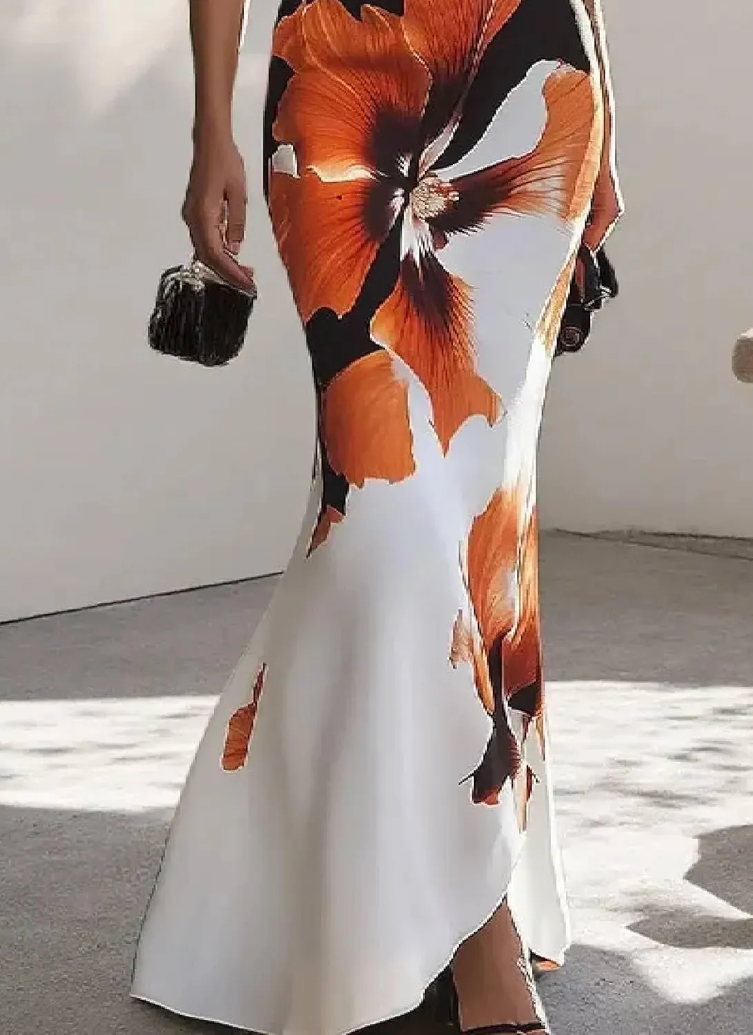 Women's 2025 Summer Sexy Bodycon Maxi Dress Boho Floral Print Elegant V Neck Formal Cocktail Wedding Guest Dresses