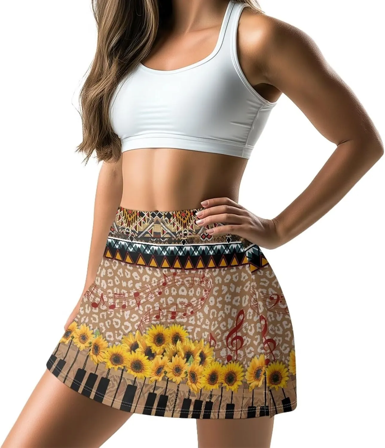 Women's Athletic Tennis Skorts with Pockets Built-in Shorts Golf Active Skirts for Sports Running Gym XS-3XL