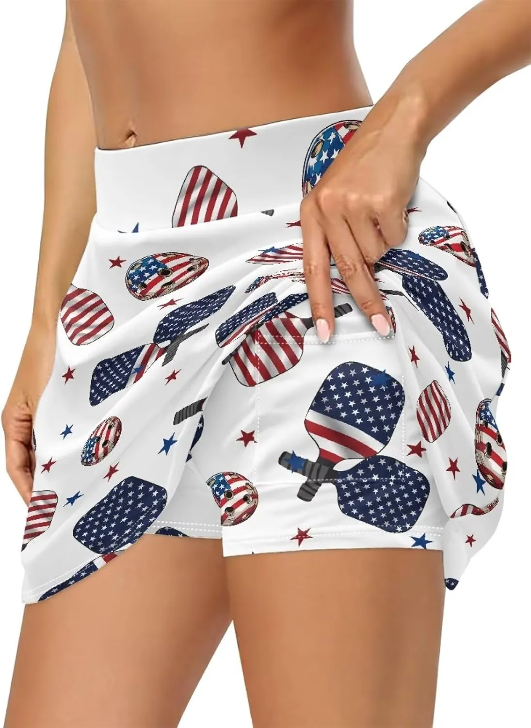 Women's Athletic Tennis Skorts with Pockets Built-in Shorts Golf Active Skirts for Sports Running Gym XS-3XL