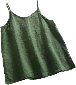 Women's Holiday Loose Camisole Summer Solid All-Match Casual Highstreet Sleeveless Vest