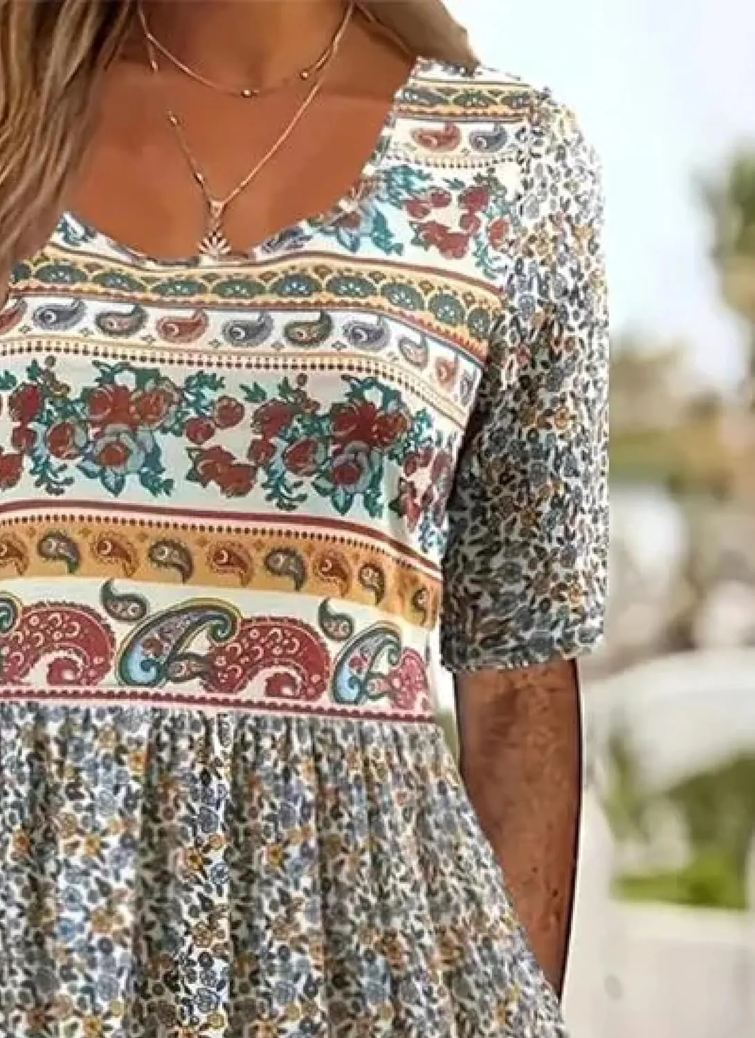 Womens Print Jumpsuits Short Sleeve Scoop Neck Wide Leg Pants Rompers With Side Pockets 2025 Spring Outfits