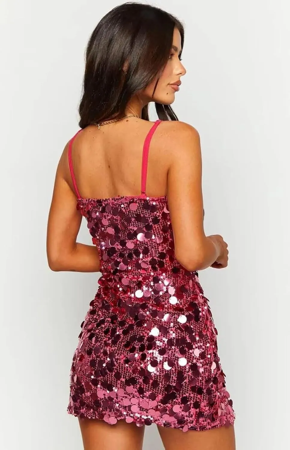 Women's Sequin Mini Dresses Prom 2025 Short Bodycon Cocktail Dresses Sexy Sparkly Homecoming Dress for Teen RHH133