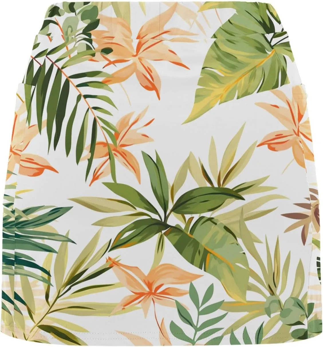 Womens Skorts with Pockets Tummy Control Floral Print Skorts High Waist Athletic Sports Pants Skirt Casual Shorts