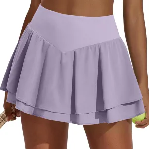 Womens Skorts Women's Skorts with Pockets High Waisted Pleated Tennis Skirt with Shorts Underneath Plus Size