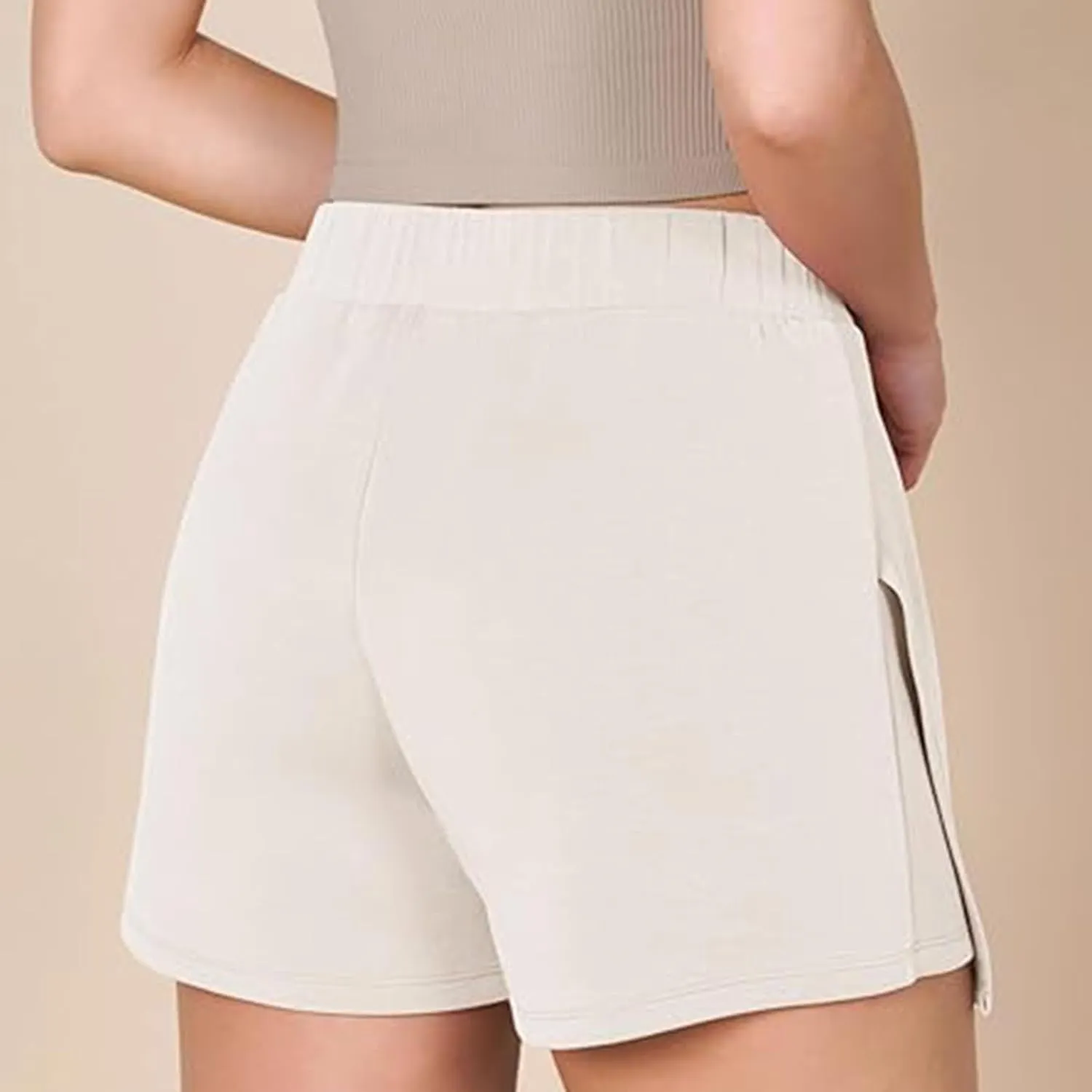Womens Summer Skorts Soft Comfy Slimming Skirt with Built-in Shorts 2025 Solid Color High-Waisted Stretchy Skort