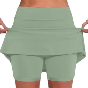 Womens Summer Skorts with Pockets Tummy Control Plus Size Skorts for Women High Waist Athletic Sports Skirt Casual Short