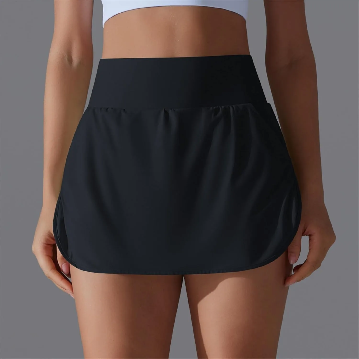 Womens Tennis Skorts Casual Trendy Skirt with Built-in Shorts Slimming Solid Golf Yoga Skort Summer Athletic Outfit