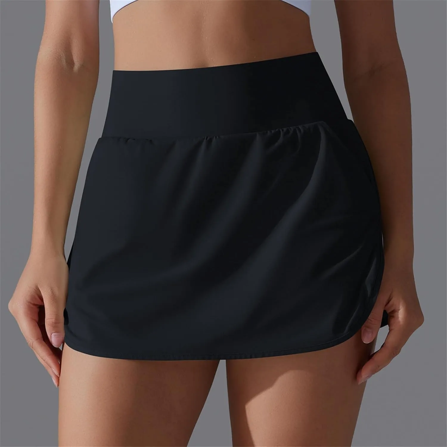 Womens Tennis Skorts Casual Trendy Skirt with Built-in Shorts Slimming Solid Golf Yoga Skort Summer Athletic Outfit
