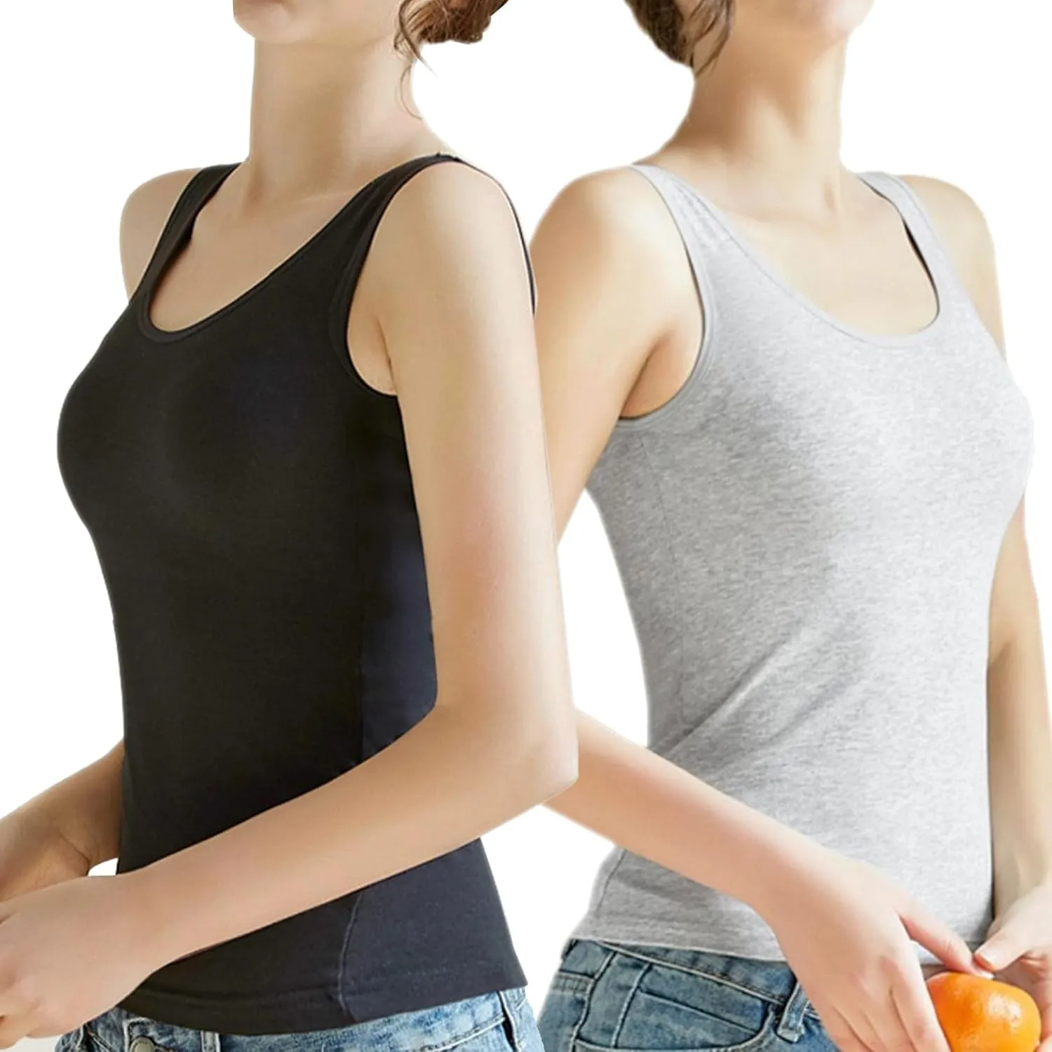 Women's Underwear Camisole Seamless Bra 2in1 Vest Bottoming Shirt Suspended Inner Wear with Chest pad Tanks Basic top