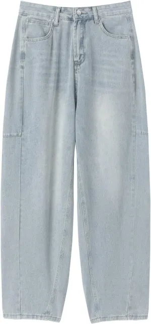 Womens Wide Leg Pants Loose Straight Harem Pants Mid Waist Cotton Pants for Women Lightweight All-Matching Trousers